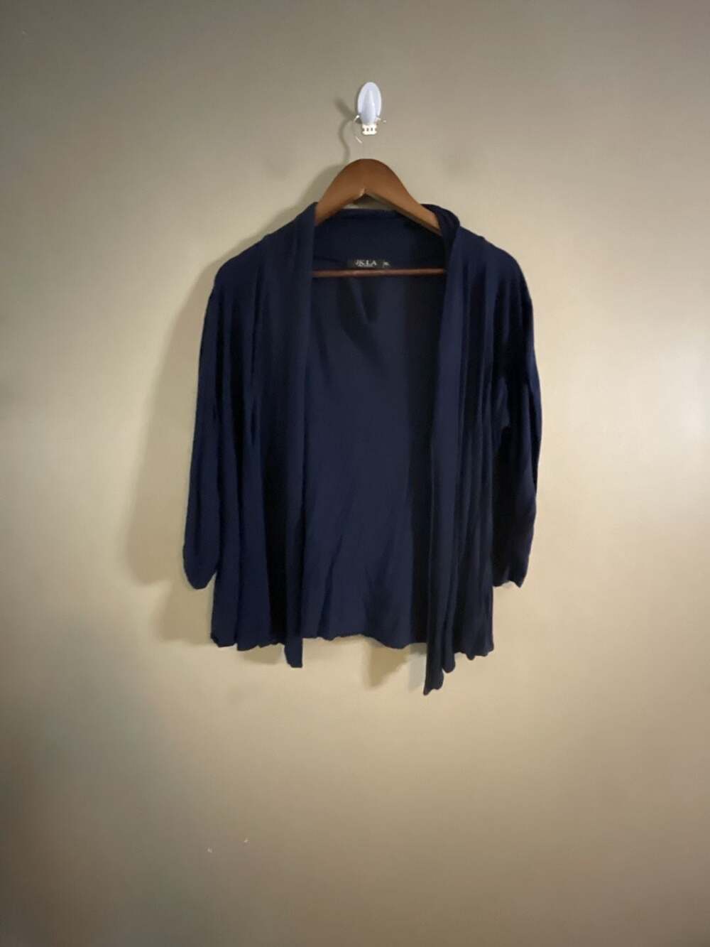 JKLA Women's Navy Blue Lightweight Open-Front Cardigan Size XL